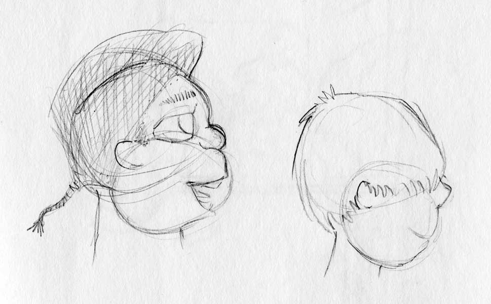 sketch:profile of kids